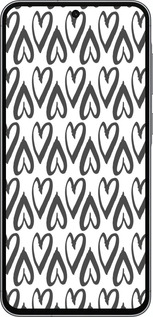 Силиконовый чехол Сердца v2 для Samsung Galaxy A56 - 5497u-3882 изображение 