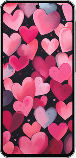 Силиконовый чехол Сердечки 4 для Samsung Galaxy A56 - 5662u-3882 изображение 