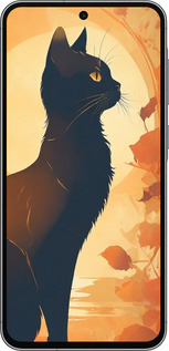 Силиконовый чехол Черная кошка v2 для Samsung Galaxy A56 - 5830u-3882 изображение 