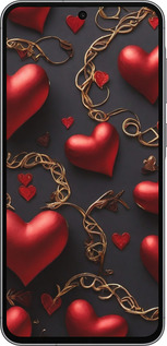 Силиконовый чехол Сердечки для Samsung Galaxy A56 - 5831u-3882 изображение 