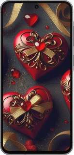 Силіконовий чехол Сердечки v4 для Samsung Galaxy A56 - 5834u-3882 изображение 