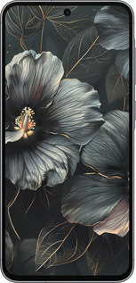 Силиконовый чехол Черные цветы для Samsung Galaxy A56 - 6031u-3882 изображение 