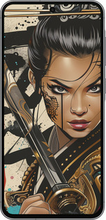 Силіконовий чехол Воїнка вітрів для Samsung Galaxy A56 - 6077u-3882 изображение 