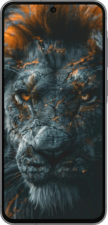 Силиконовый чехол Пламенный лев для Samsung Galaxy A56 - 6153u-3882 изображение 