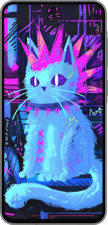 Силиконовый чехол Кот панк для Samsung Galaxy A56 - 6311u-3882 изображение 