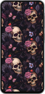 Силиконовый чехол Черепа и розы для Samsung Galaxy A56 - 6316u-3882 изображение 