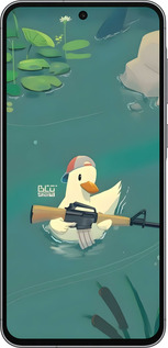 Силіконовий чехол Каченя з автоматом для Samsung Galaxy A56 - 6356u-3882 изображение 