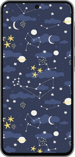 Силиконовый чехол Астрономический узор. Милый дизайн мультяшной вселенной для Samsung Galaxy A56 - 6446u-3882 изображение 