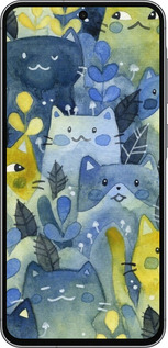 Силиконовый чехол С изображением кошачьего леса для Samsung Galaxy A56 - 6447u-3882 изображение 