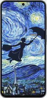 Силіконовий чехол Із зображенням Мері Поппінс «Зоряна ніч» для Samsung Galaxy A56 - 6487u-3882 изображение 