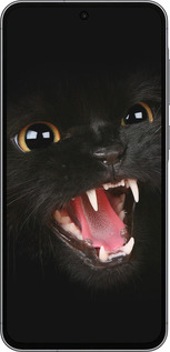 Силиконовый чехол Чёрная кошка для Samsung Galaxy A56 - 932u-3882 изображение 