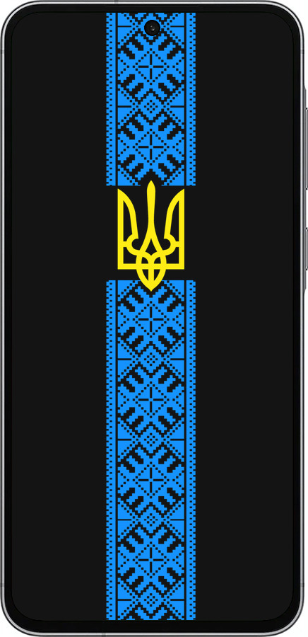 Силиконовый чехол Тризуб в вышиванке для Samsung Galaxy A56 - 1158u-3882 изображение 