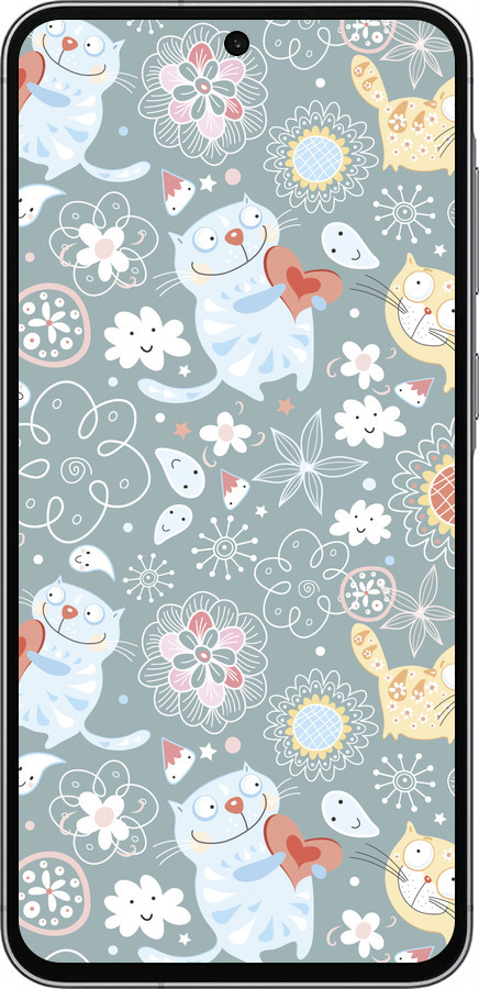 Силиконовый чехол Котята v3 для Samsung Galaxy A56 - 1223u-3882 изображение 