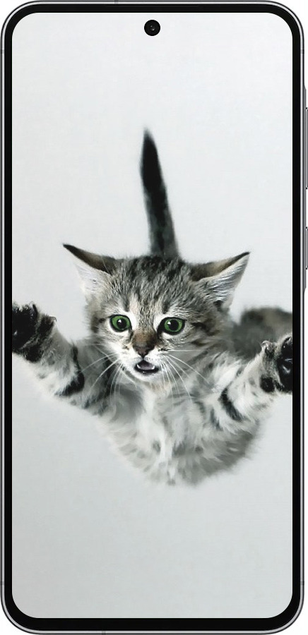 Силиконовый чехол Летящий котёнок для Samsung Galaxy A56 - 2322u-3882 изображение 