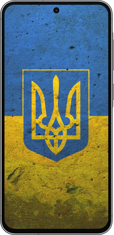 Силиконовый чехол Флаг и герб Украины 2 для Samsung Galaxy A56 - 378u-3882 изображение 