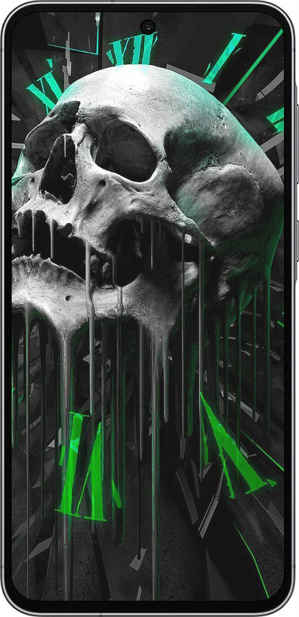 Силиконовый чехол Череп-часы для Samsung Galaxy A56 - 4100u-3882 изображение 