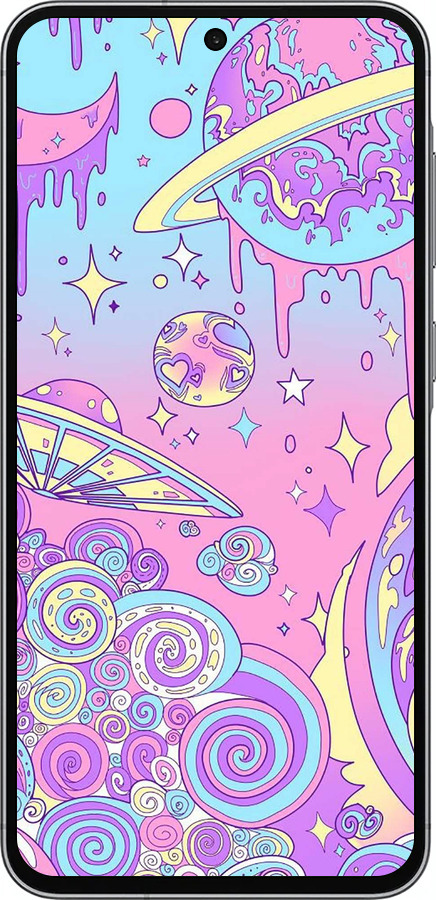 Силіконовий чехол Рожева галактика для Samsung Galaxy A56 - 4146u-3882 изображение 