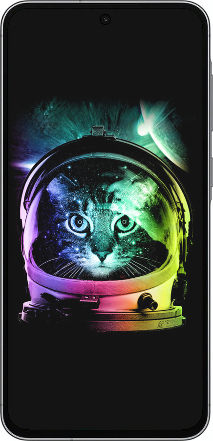 Силиконовый чехол Кот-астронавт для Samsung Galaxy A56 - 4154u-3882 изображение 