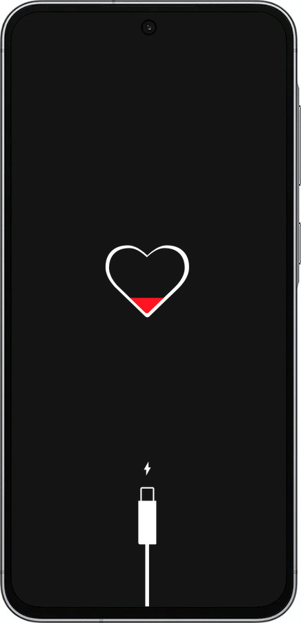 Силіконовий чехол Підзарядка серця для Samsung Galaxy A56 - 4274u-3882 изображение 