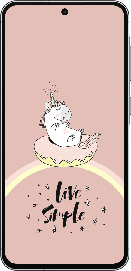 Силіконовий чехол Єдиноріжка в пончику  для Samsung Galaxy A56 - 4282u-3882 изображение 