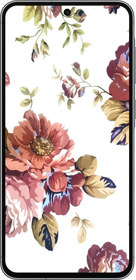 Силиконовый чехол Vintage flowers для Samsung Galaxy A56 - 4333u-3882 изображение 