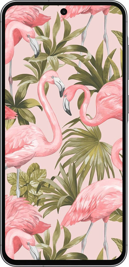 Силиконовый чехол фламинго 2 для Samsung Galaxy A56 - 4360u-3882 изображение 