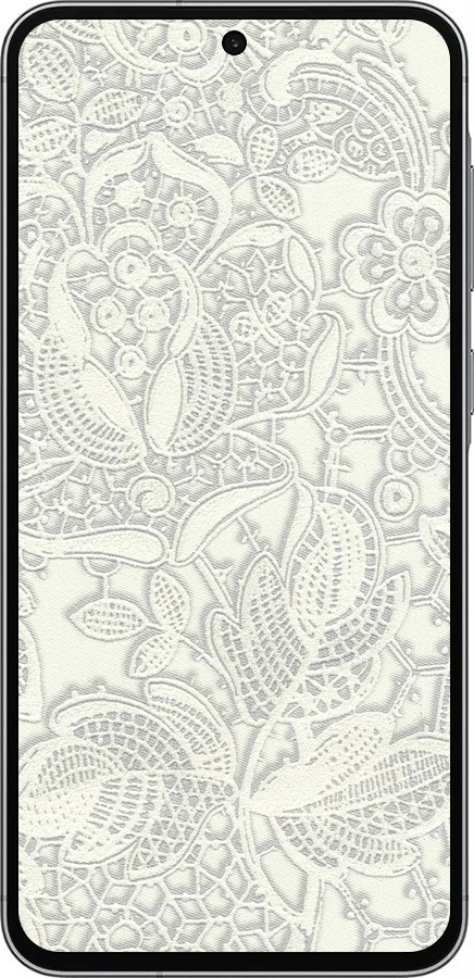 Силиконовый чехол Белое кружево для Samsung Galaxy A56 - 4383u-3882 изображение 