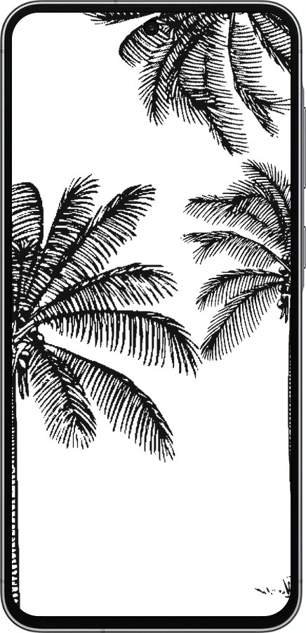 Силіконовий чехол Пальми1 для Samsung Galaxy A56 - 4634u-3882 изображение 