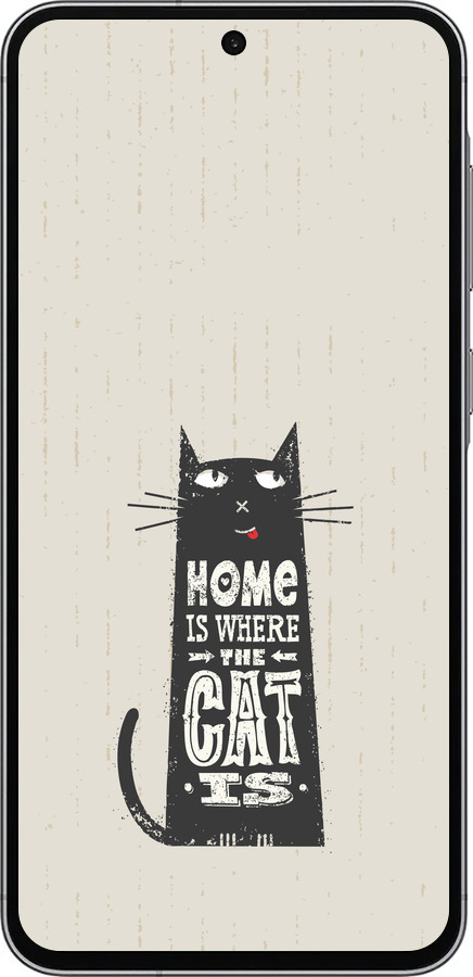 Силиконовый чехол Кот для Samsung Galaxy A56 - 4671u-3882 изображение 