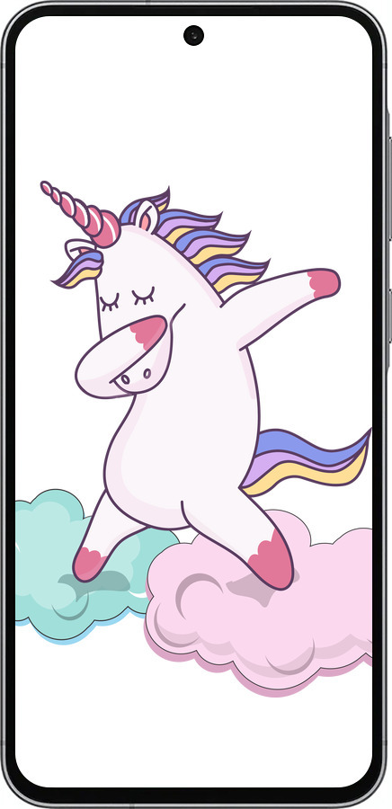 Силиконовый чехол Единорог для Samsung Galaxy A56 - 4702u-3882 изображение 