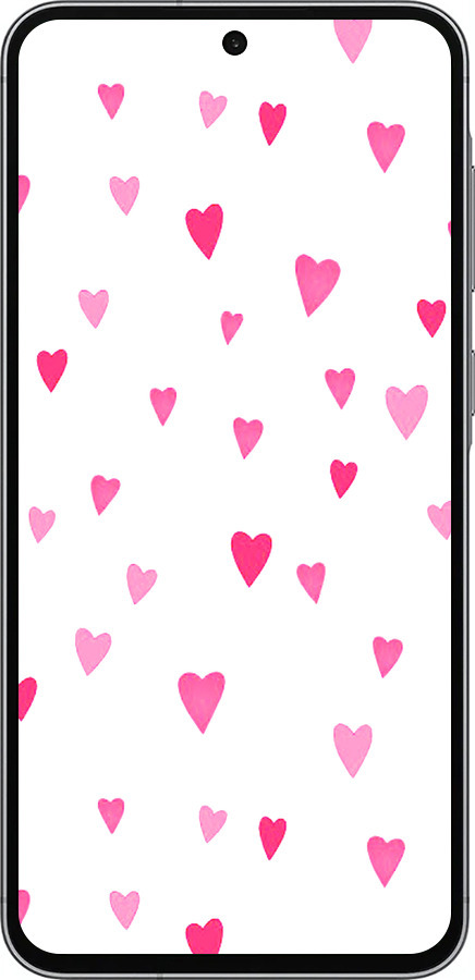 Силиконовый чехол Сердечки 2 для Samsung Galaxy A56 - 4763u-3882 изображение 