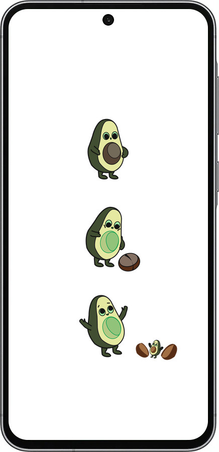 Силіконовий чехол Авокадо 1 для Samsung Galaxy A56 - 4857u-3882 изображение 