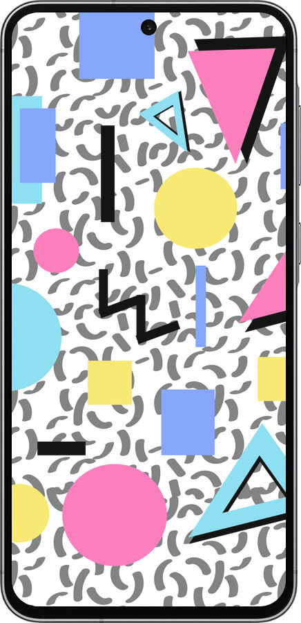 Силиконовый чехол Color shapes для Samsung Galaxy A56 - 4893u-3882 изображение 