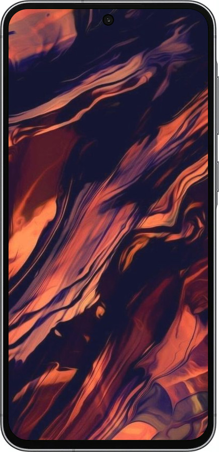 Силіконовий чехол Чорно-помаранчева абстракція для Samsung Galaxy A56 - 5340u-3882 изображение 