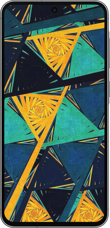 Силиконовый чехол Арт, абстракция, желтый, синий для Samsung Galaxy A56 - 5382u-3882 изображение 