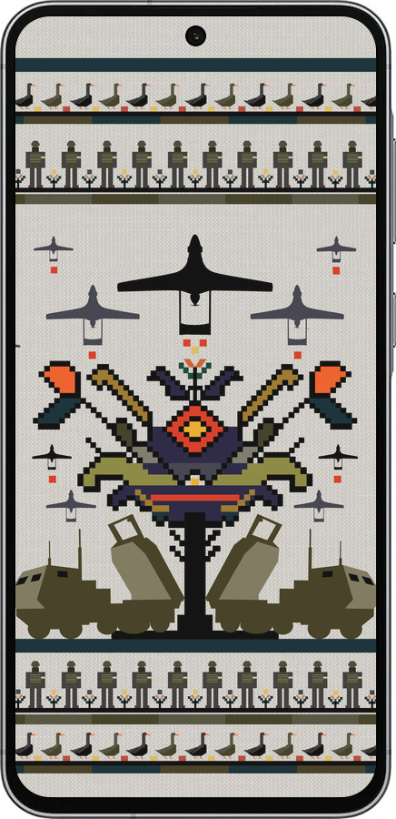 Силиконовый чехол Вышиванка UA для Samsung Galaxy A56 - 5446u-3882 изображение 