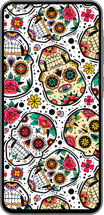 Силиконовый чехол Черепа для Samsung Galaxy A56 - 5471u-3882 изображение 