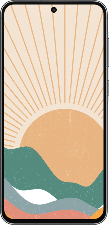 Силиконовый чехол Горы и солнце v2 для Samsung Galaxy A56 - 5488u-3882 изображение 