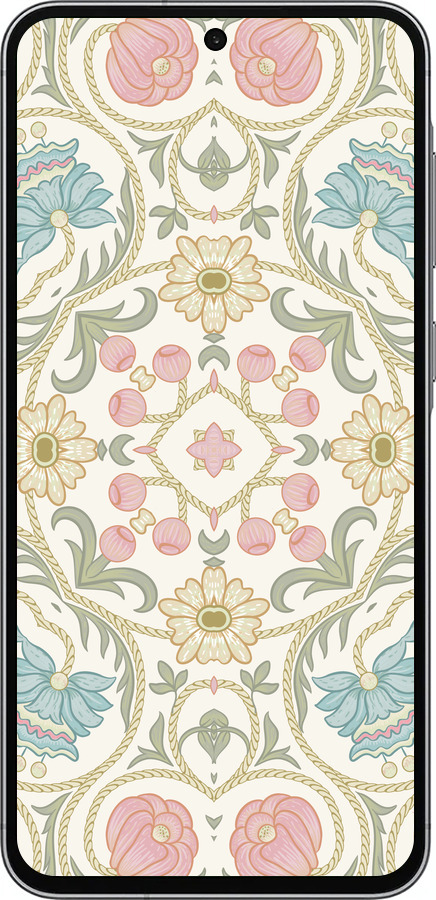 Силиконовый чехол Цветочный орнамент v2 для Samsung Galaxy A56 - 5513u-3882 изображение 