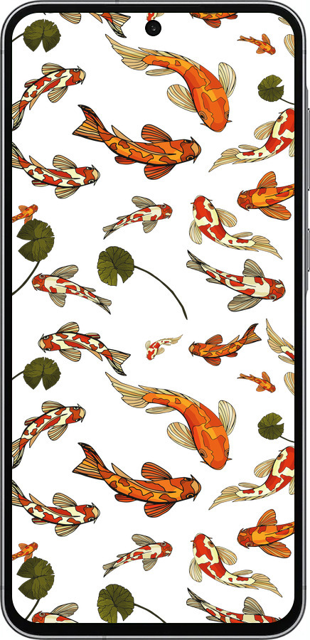 Силіконовий чехол Риби Кої для Samsung Galaxy A56 - 5535u-3882 изображение 