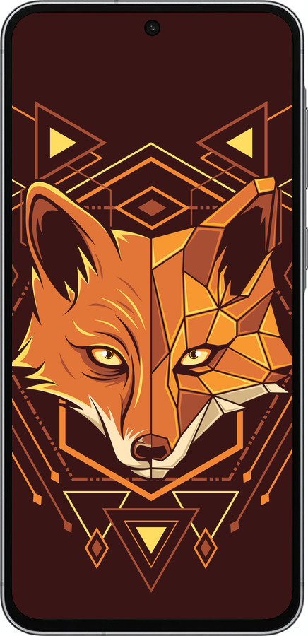 Силіконовий чехол Лисиця геометрія для Samsung Galaxy A56 - 5607u-3882 изображение 