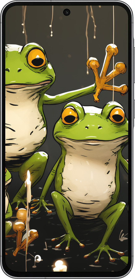 Силіконовий чехол Жабки 2 для Samsung Galaxy A56 - 5657u-3882 изображение 