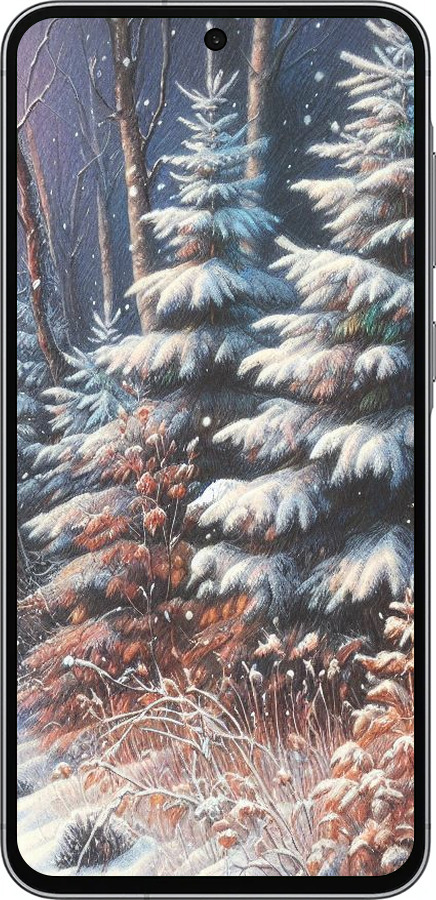 Силіконовий чехол Зимовий пейзаж для Samsung Galaxy A56 - 5814u-3882 изображение 