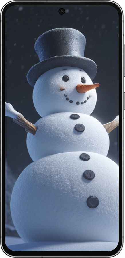 Силиконовый чехол Снеговик для Samsung Galaxy A56 - 5826u-3882 изображение 