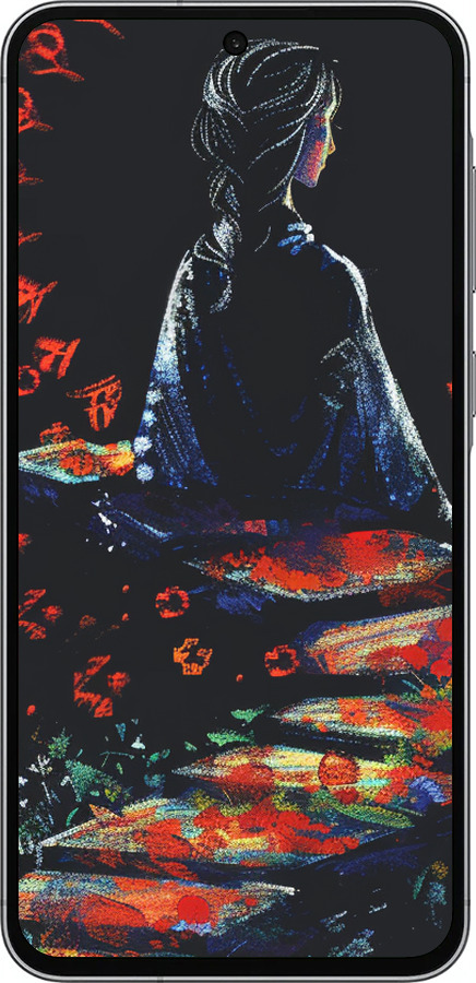 Силиконовый чехол Мечтательная девушка для Samsung Galaxy A56 - 6042u-3882 изображение 