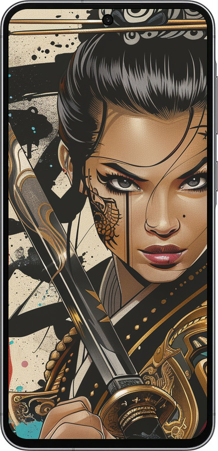 Силіконовий чехол Воїнка вітрів для Samsung Galaxy A56 - 6077u-3882 изображение 