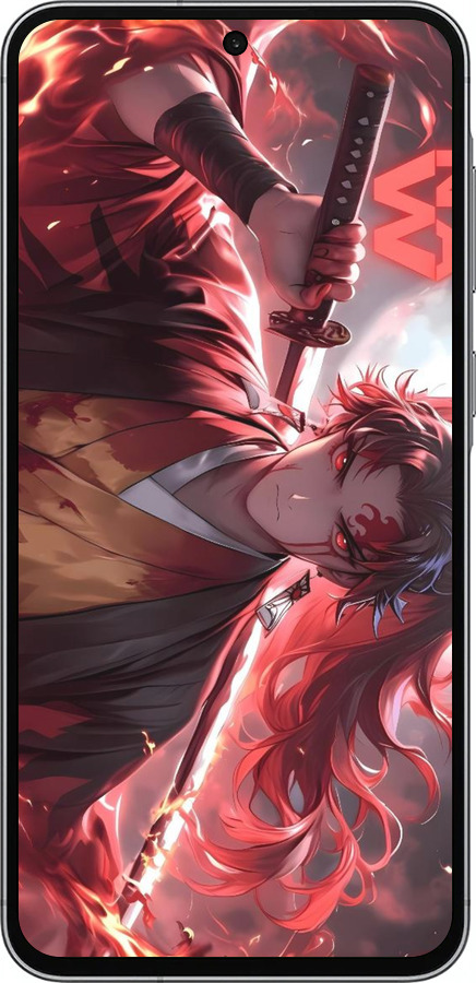 Силиконовый чехол Аниме воин для Samsung Galaxy A56 - 6281u-3882 изображение 