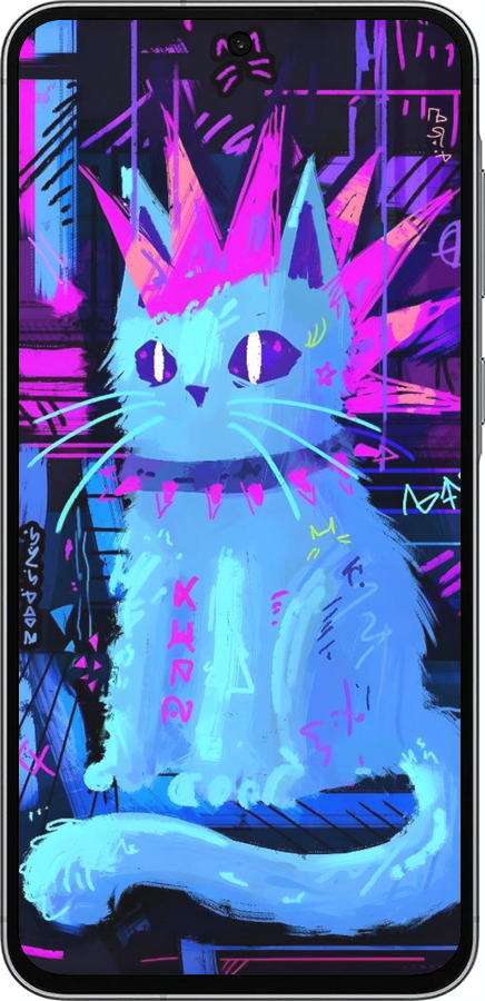 Силиконовый чехол Кот панк для Samsung Galaxy A56 - 6311u-3882 изображение 