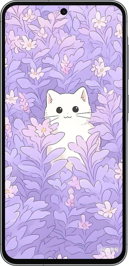 Силиконовый чехол Котик в цветах для Samsung Galaxy A56 - 6390u-3882 изображение 
