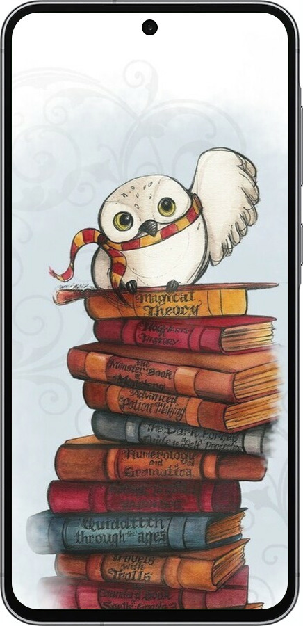 Силиконовый чехол Сова и книги для Samsung Galaxy A56 - 6436u-3882 изображение 